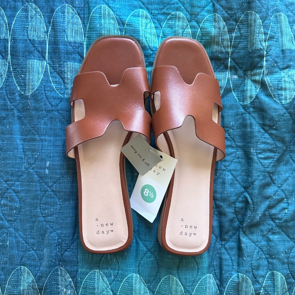 AND slides/slip-on sandals (W8.5)--NWT